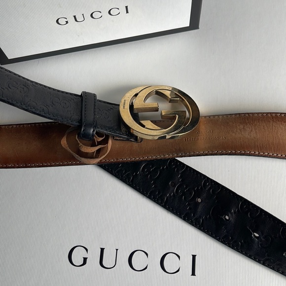 Gucci Signature Leather Belt - Medium - Picture 4 of 4